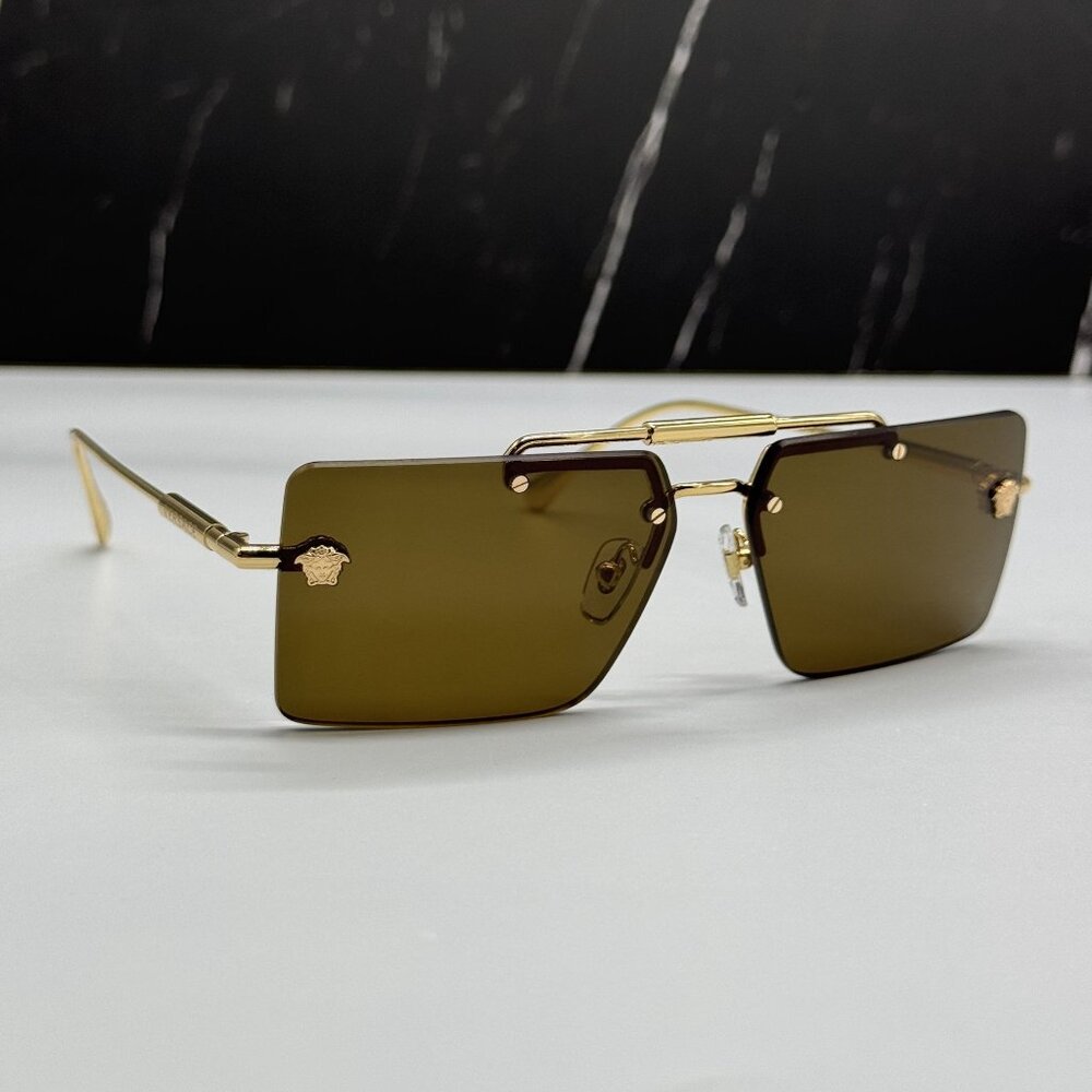 NEW VERSACE VE2245 1002/73 SUNGLASSES MOD 2245 GOLD WOMEN EYEWEAR VE2245 100273